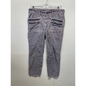 Free People Women's Corduroy Pants Size 8 Gray 24" Inseam - Cropped Straight Leg